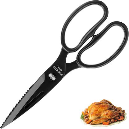 Heavy Duty Poultry Shears That Come Apart, All Purpose Kitchen Shears for Food,3Cr14 Fully Forged Stainless Steel Sharp Blades for Chicken,Meat,Seafood,Herbs Kitchen Scissors, Large, Natural