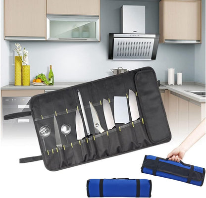Chef 22 Slots Knife Roll Bag Knife Bag (BLUE)