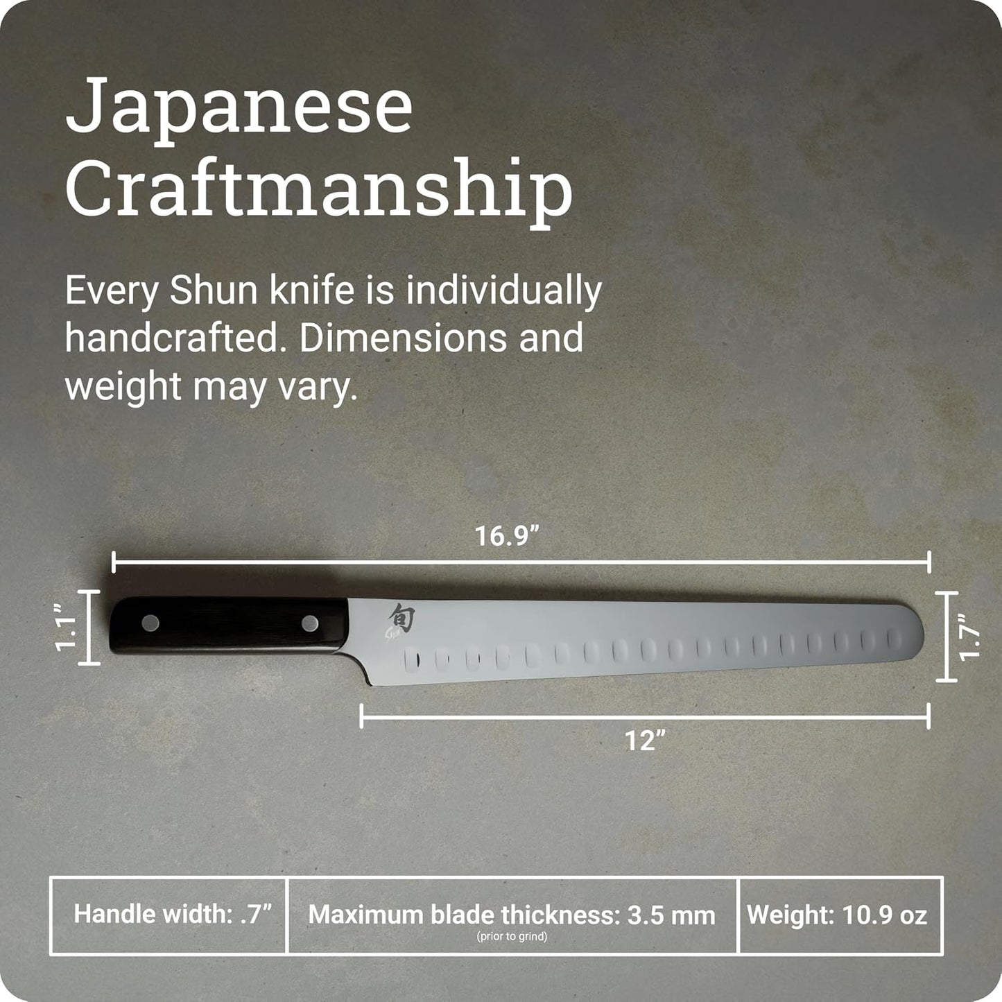 Classic 12" Hollow Ground Brisket Knife, Handcrafted Japanese Meat Carving Knife with Wooden Saya Sheath, VG-MAX Core with Damascus Stainless Steel Cladding, Pakkawood Handle