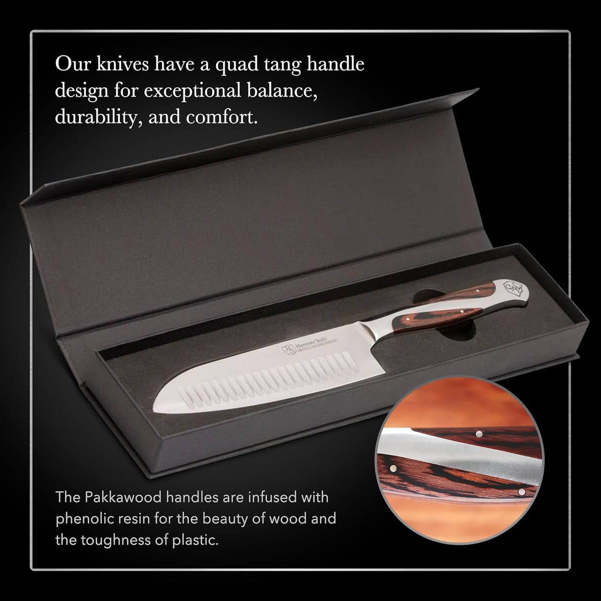 5.5 Inch Japanese Style Santoku Knife | | High Carbon Stainless Steel Kitchen Knife | Razor Sharp Multipurpose Chopping Knife for Meat, Vegetable & Fruit with Ergonomic Handle & Gift Box