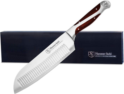 5.5 Inch Japanese Style Santoku Knife | | High Carbon Stainless Steel Kitchen Knife | Razor Sharp Multipurpose Chopping Knife for Meat, Vegetable & Fruit with Ergonomic Handle & Gift Box