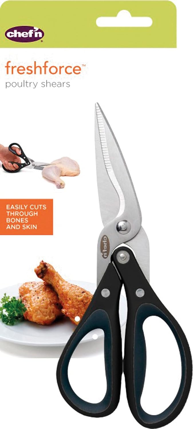 Fresh Force Poultry and Kitchen Shears, Black