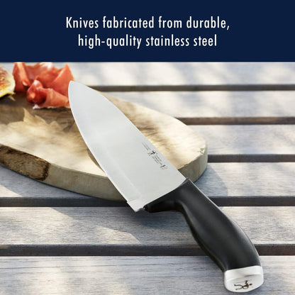 Silvercap 14 Piece Knife Block Set, German-Engineered, Black | Kitchen Knife Set with Wood Block, Informed by 100+ Years of Mastery, Dishwasher Safe, Ergonomic Handles