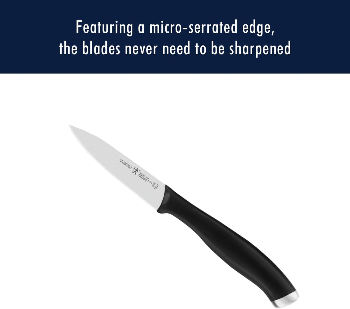 Silvercap 14 Piece Knife Block Set, German-Engineered, Black | Kitchen Knife Set with Wood Block, Informed by 100+ Years of Mastery, Dishwasher Safe, Ergonomic Handles