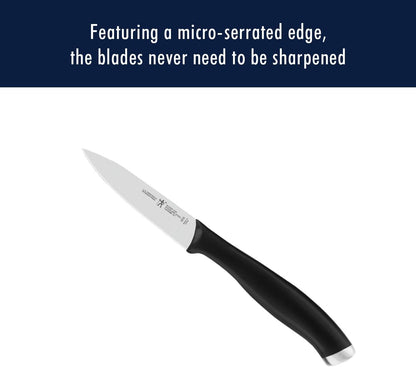 Silvercap 14 Piece Knife Block Set, German-Engineered, Black | Kitchen Knife Set with Wood Block, Informed by 100+ Years of Mastery, Dishwasher Safe, Ergonomic Handles