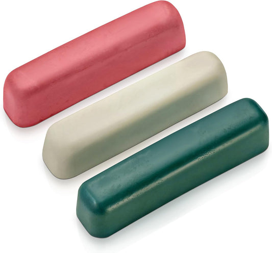 Stropping Compound Kit for Leather Strop - Buffing Compound for Knife Polishing - Red White Green Polishing Compounds P03