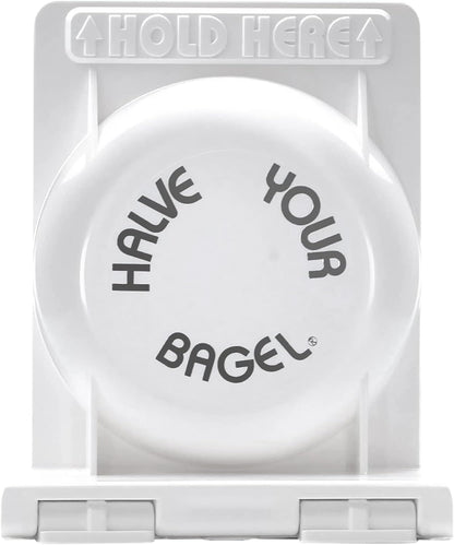 Bagel Slicer, Durable Kitchen Gadgets. Bagel Cutter with Knife for All Bagel Sizes, Dishwasher-Safe Bagel Cutter Slicer for Home, Bakeries, Coffee Shops, & more. (White)