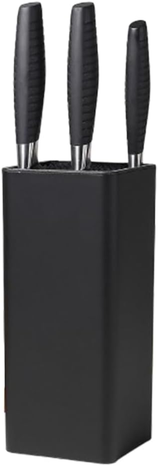 Universal Knife Block Holder,Stand Without Knives Safe Space Saver Large Volume Stable Knife Storage Detachable for Easy Cleaning - Square,C
