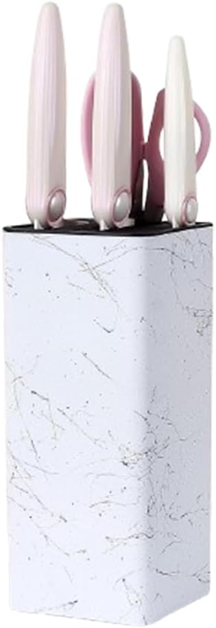 Universal Knife Block Holder,Stand Without Knives Safe Space Saver Large Volume Stable Knife Storage Detachable for Easy Cleaning - Square,C