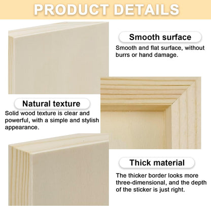 4 Pcs Unfinished Wood Blocks, 3x10x1 Inch Wooden Block, Wood Carving Blocks for Crafting Home Crafts DIY Supplies Carving Crafting