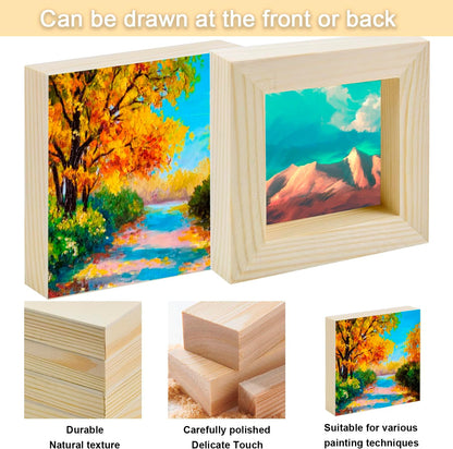 4 Pcs Unfinished Wood Blocks, 3x10x1 Inch Wooden Block, Wood Carving Blocks for Crafting Home Crafts DIY Supplies Carving Crafting