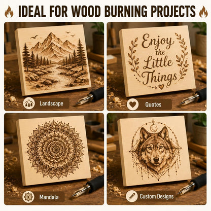 4 Pcs Unfinished Wood Blocks, 3x10x1 Inch Wooden Block, Wood Carving Blocks for Crafting Home Crafts DIY Supplies Carving Crafting