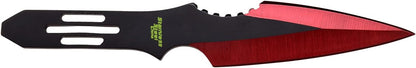 Throwing Knife Set – Set of 3 Throwers, Nylon Sheath, Well Balanced, Throwing Sport Knives (Red)