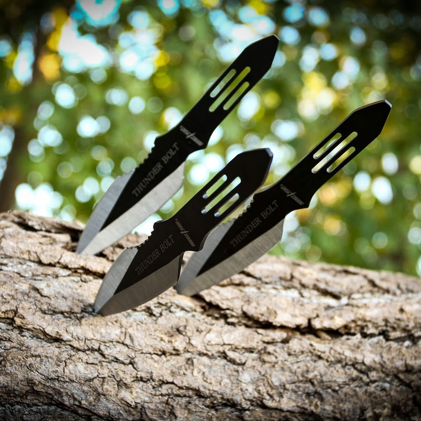 Throwing Knife Set – Set of 3 Throwers, Nylon Sheath, Well Balanced, Throwing Sport Knives (Red)