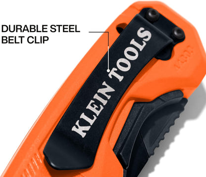 44307 FLICKBLADE Folding Utility Knife, Subcompact Design with Quick-Change Triple-Ground Carbon Steel Blade, Dual Locking Positions, and Pocket Clip