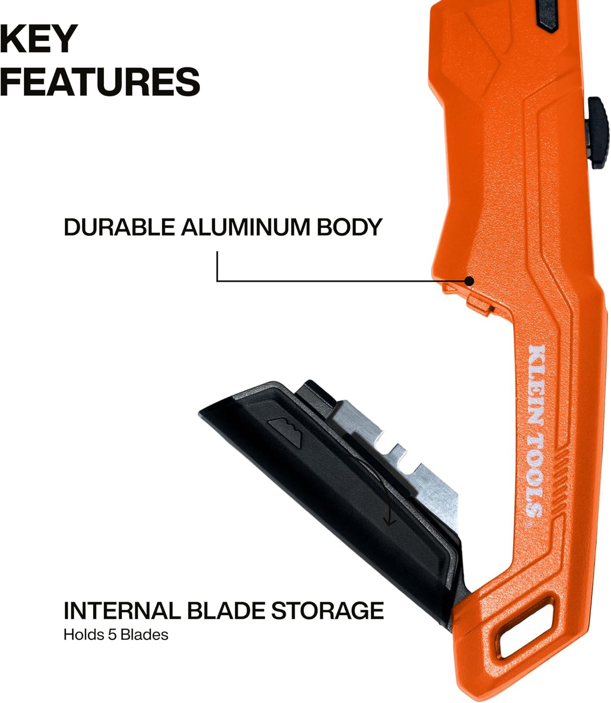 44307 FLICKBLADE Folding Utility Knife, Subcompact Design with Quick-Change Triple-Ground Carbon Steel Blade, Dual Locking Positions, and Pocket Clip