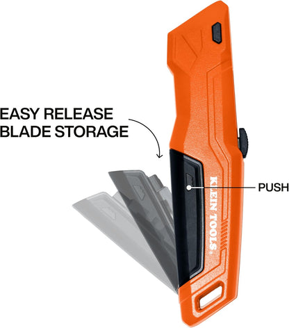 44307 FLICKBLADE Folding Utility Knife, Subcompact Design with Quick-Change Triple-Ground Carbon Steel Blade, Dual Locking Positions, and Pocket Clip