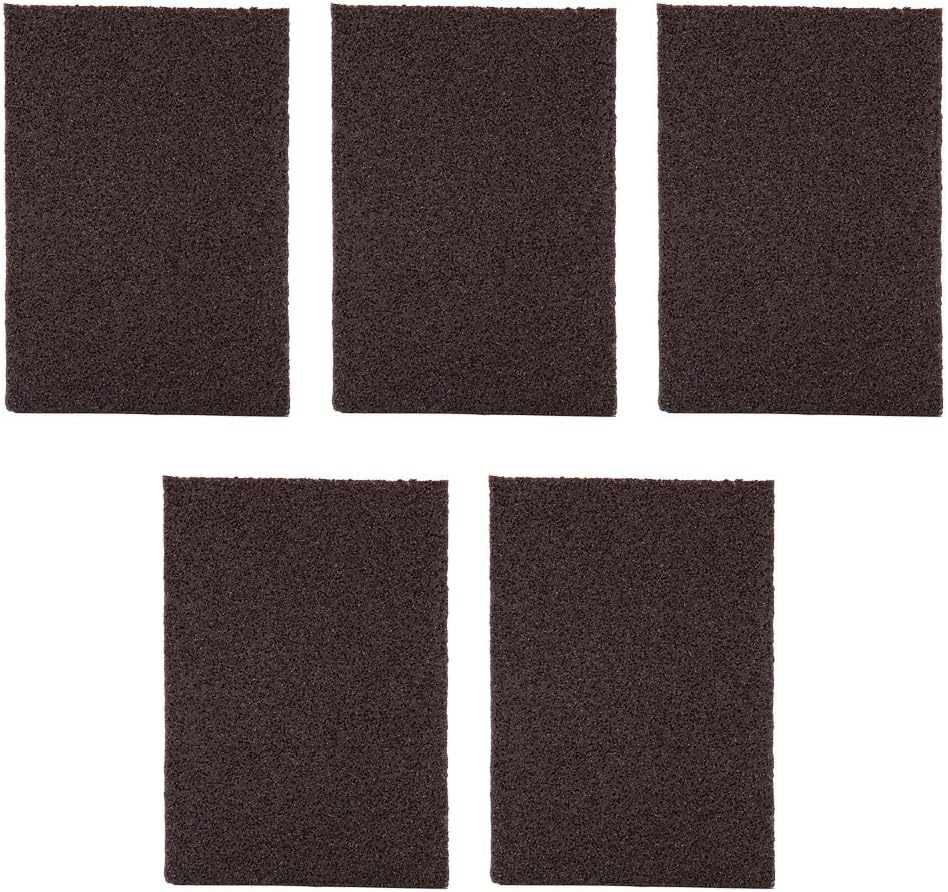 Emery Sponge Brush Eraser 5pcs Portable Rust Cleaning Tool for Kitchen Bathroom Car Stainless Steel Glass Black 2.5x7.1x10cm