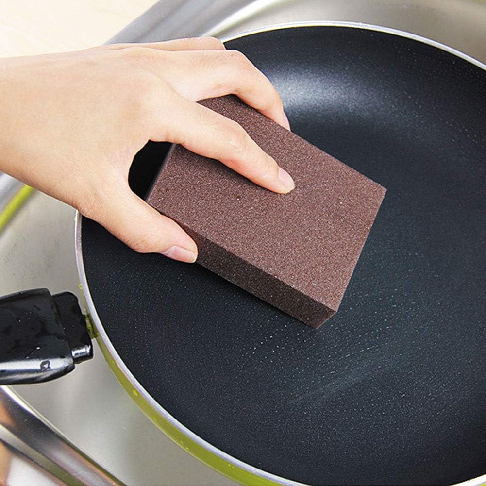 Emery Sponge Brush Eraser 5pcs Portable Rust Cleaning Tool for Kitchen Bathroom Car Stainless Steel Glass Black 2.5x7.1x10cm