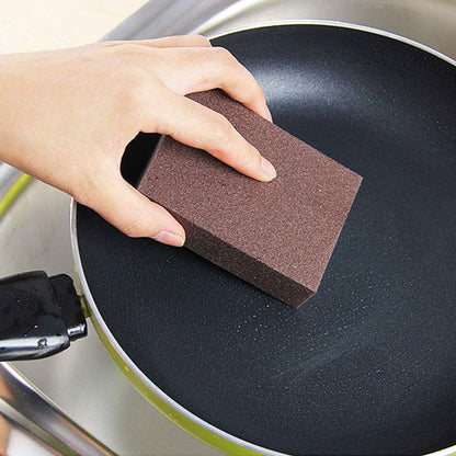 Emery Sponge Brush Eraser 5pcs Portable Rust Cleaning Tool for Kitchen Bathroom Car Stainless Steel Glass Black 2.5x7.1x10cm