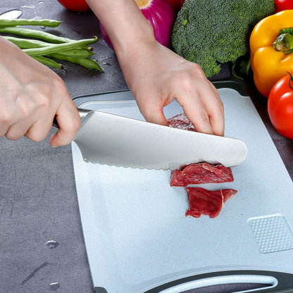 6.5 Inch German Stainless Steel Serrated Utility Knife - Bread, Vegetable & Meat Cutting - Butter Spreader - Razor Sharp Full Tang Handle Multipurpose Kitchen Knife