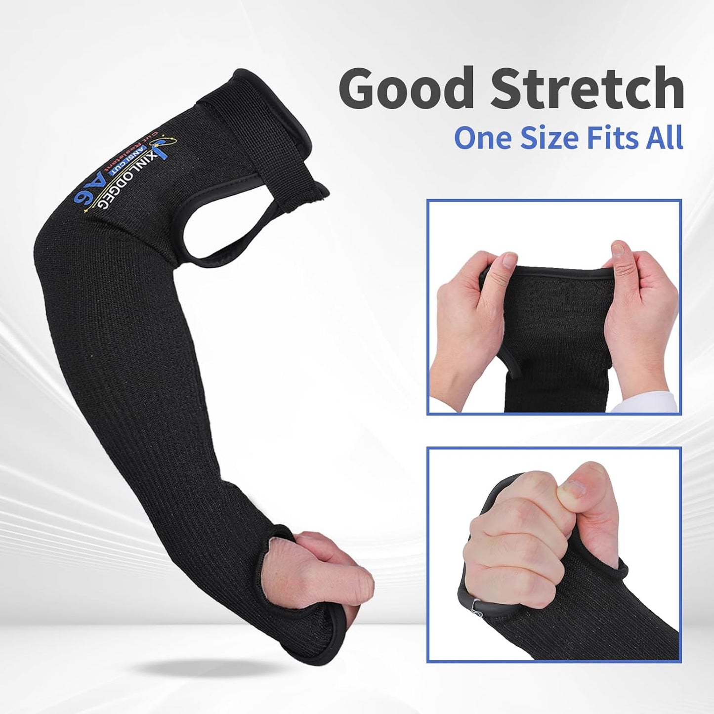 Cut Resistant Farmers Sleeves - A6 Protection with Thumb Hole, Arm Protectors, for Gardening, Welding, Kitchen