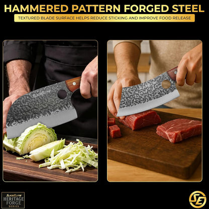 Hand-Forged Professional Butcher Knife (BUTCHER KNIFE SET W/SANDLEWOOD HANDLES)