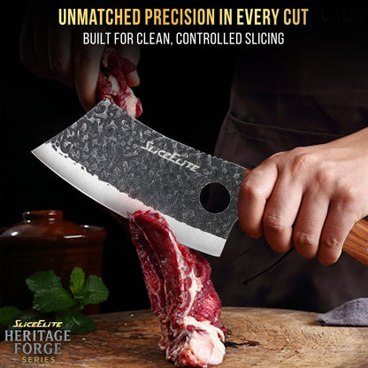 Hand-Forged Professional Butcher Knife (BUTCHER KNIFE SET W/SANDLEWOOD HANDLES)