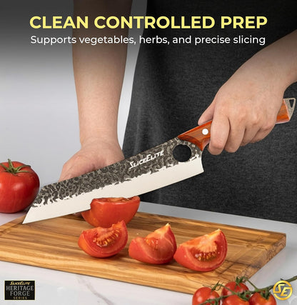 Hand-Forged Professional Butcher Knife (BUTCHER KNIFE SET W/SANDLEWOOD HANDLES)