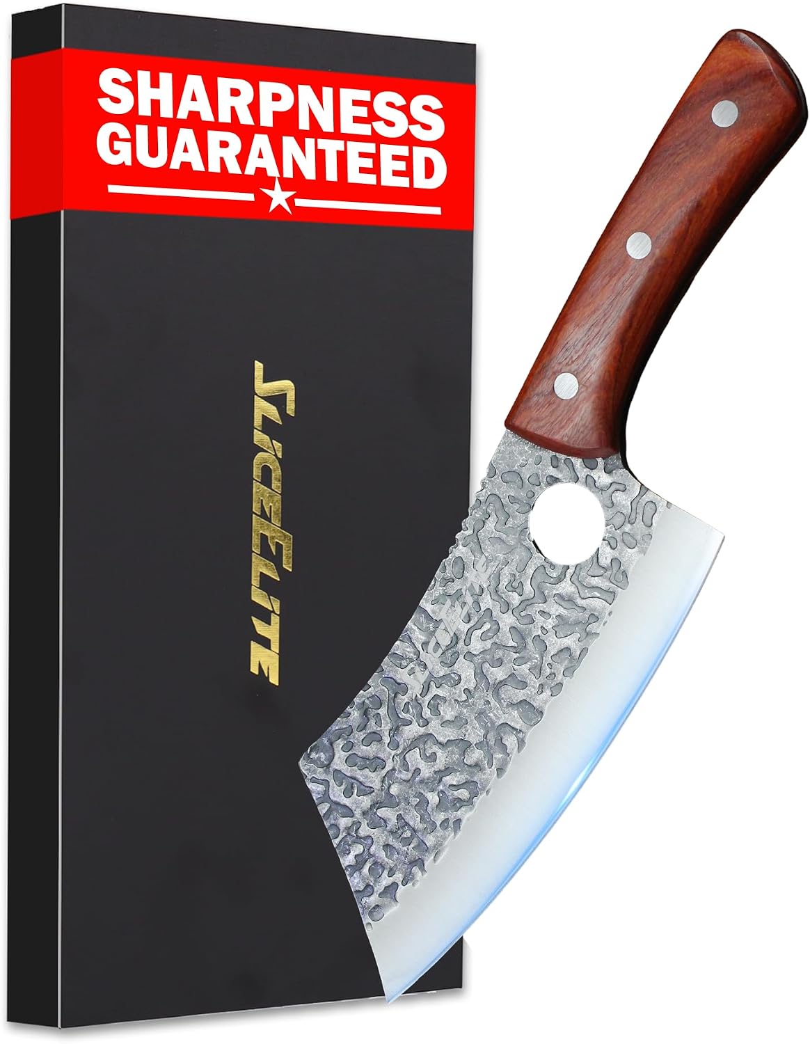 Hand-Forged Professional Butcher Knife (BUTCHER KNIFE SET W/SANDLEWOOD HANDLES)
