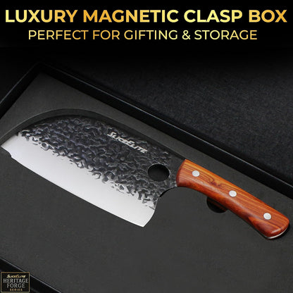 Hand-Forged Professional Butcher Knife (BUTCHER KNIFE SET W/SANDLEWOOD HANDLES)