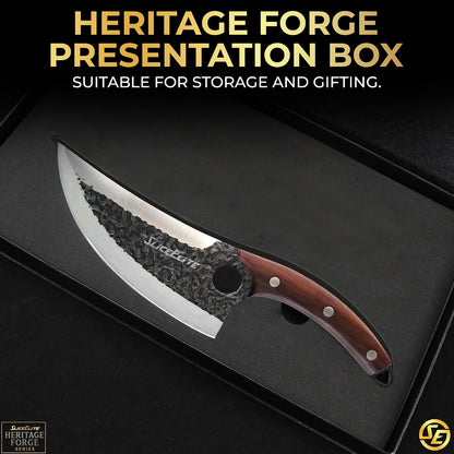 Hand-Forged Professional Butcher Knife (BUTCHER KNIFE SET W/SANDLEWOOD HANDLES)