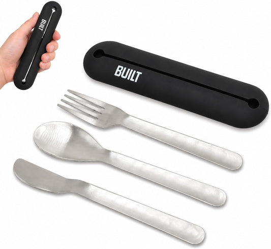 Silicone Utensil Case Set - Black, Set of 4