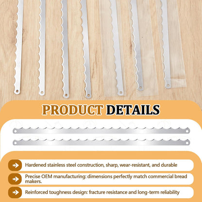 32 Pcs Slicer Bread Knife Slicer Blades Replacement Bread Bow Blades Compatible with Models 703, 711, 732, 758, 777, 797, Replaces 797-0029-1 for Household and Commercial Application
