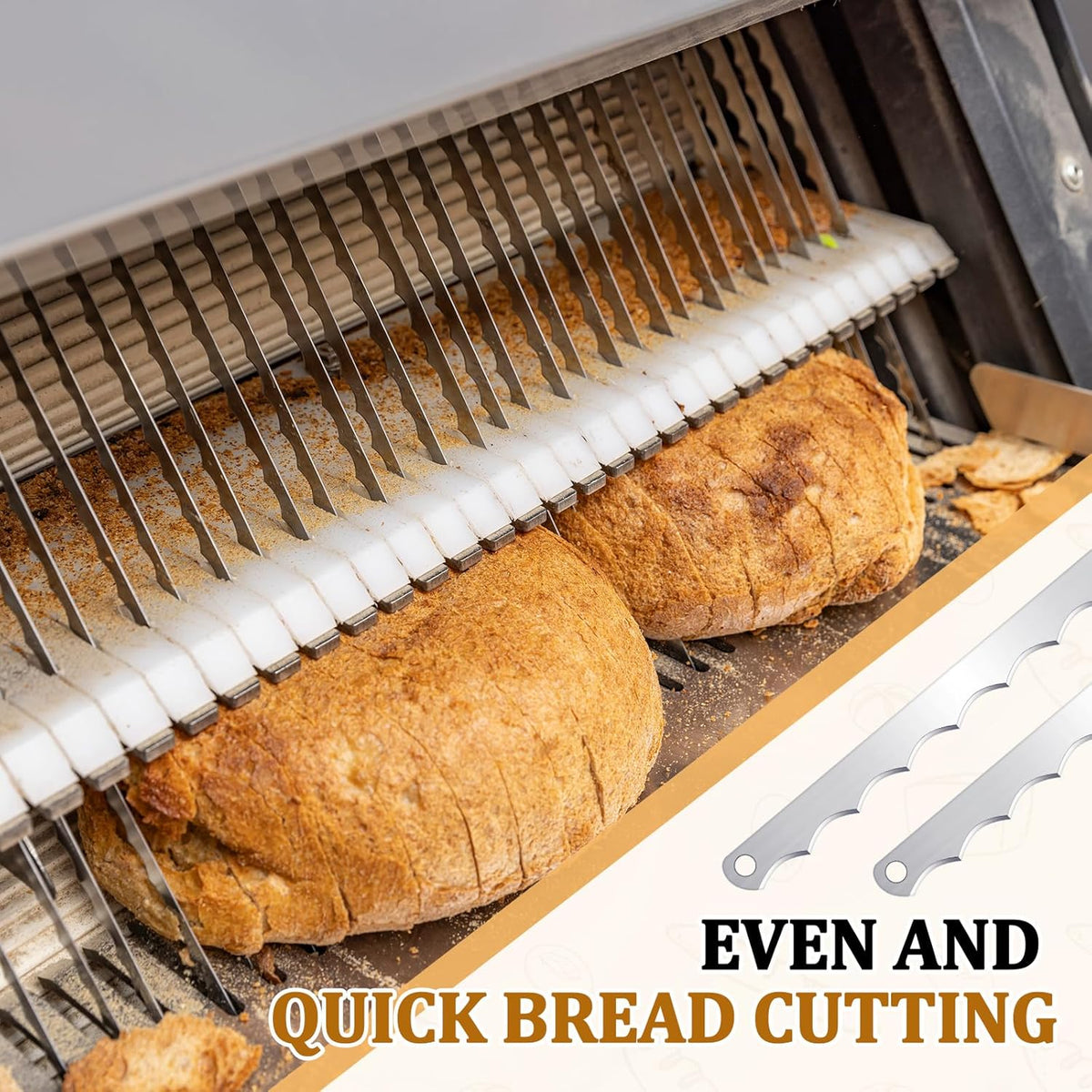 32 Pcs Slicer Bread Knife Slicer Blades Replacement Bread Bow Blades Compatible with Models 703, 711, 732, 758, 777, 797, Replaces 797-0029-1 for Household and Commercial Application