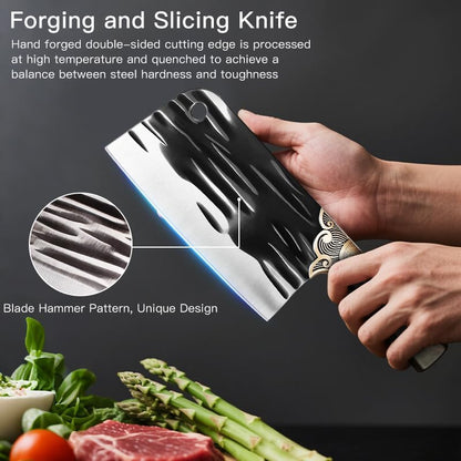 Meat Cleaver,11.4 inch Bone Chopping Cleaver, kitchenware 3Cr13 Stainless Steel for Home Kitchen & Restaurant