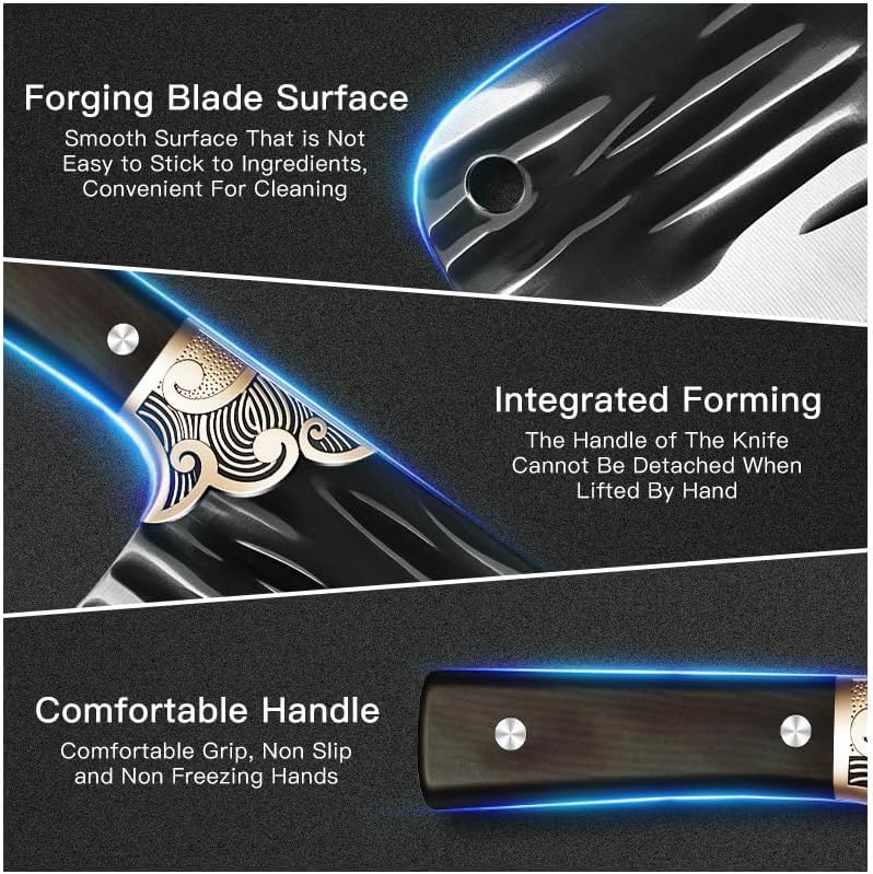 Meat Cleaver,11.4 inch Bone Chopping Cleaver, kitchenware 3Cr13 Stainless Steel for Home Kitchen & Restaurant