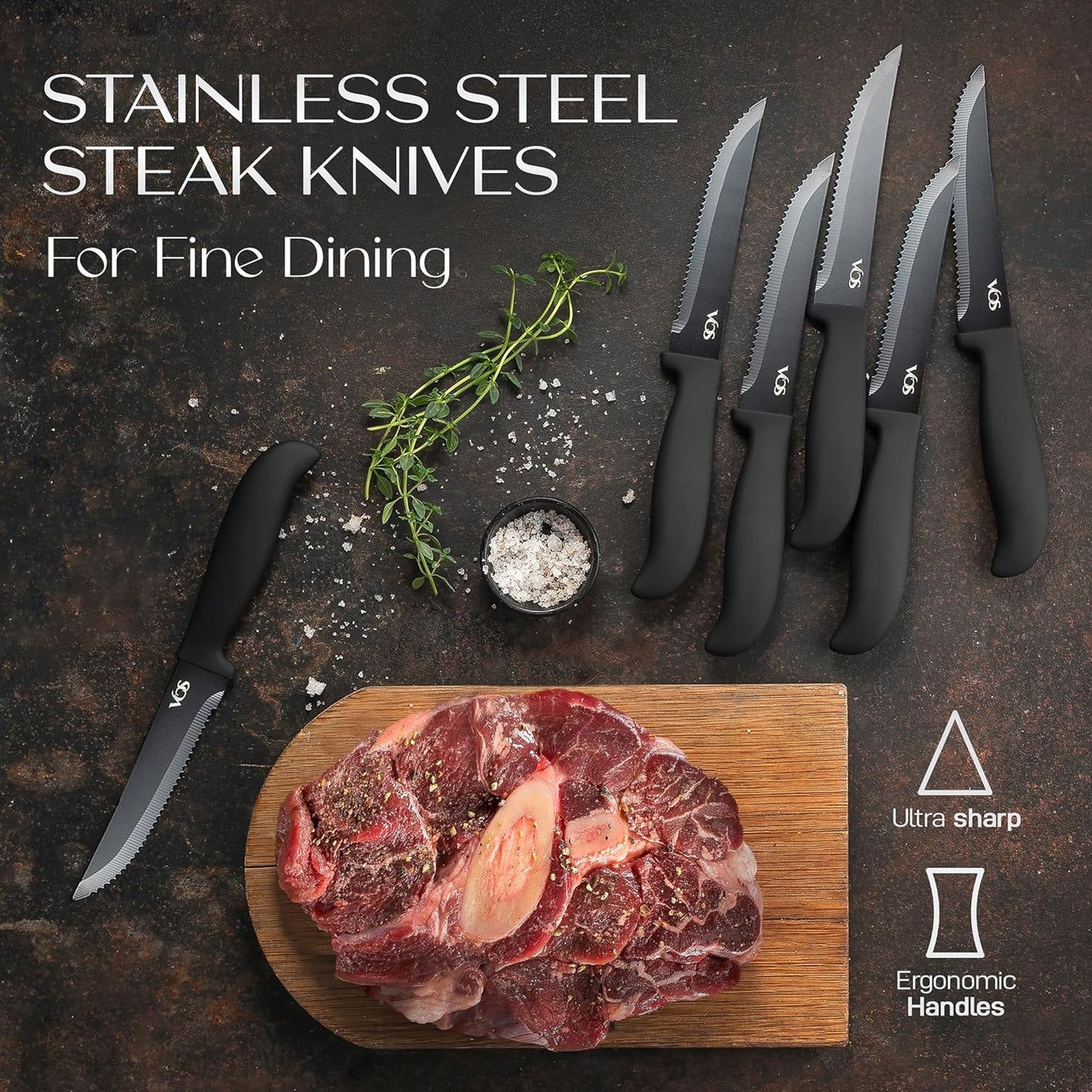 Ceramic Knife Set in Elegant Gift Box, Ceramic Knives Set For Kitchen, Ultra Sharp Kitchen Knife Set with Covers, 4" 5" 6" Paring, Santoku & Chef Knife, Lightweight, Dishwasher safe (Black Handle)