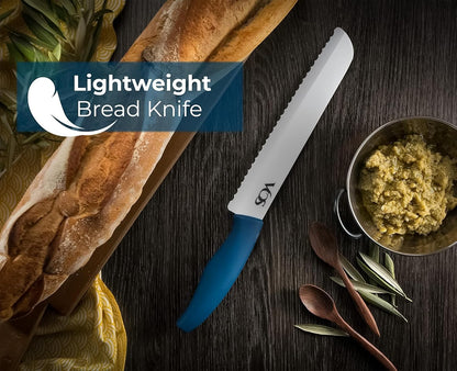 Ceramic Knife Set in Elegant Gift Box, Ceramic Knives Set For Kitchen, Ultra Sharp Kitchen Knife Set with Covers, 4" 5" 6" Paring, Santoku & Chef Knife, Lightweight, Dishwasher safe (Black Handle)