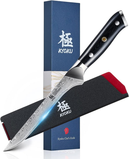 Gin Series 7" Santoku Knife, Japanese Chef Knife VG10 Damascus Stainless Steel Kitchen Knife with Silver Ion Blade G10 Handle Mosaic Pin