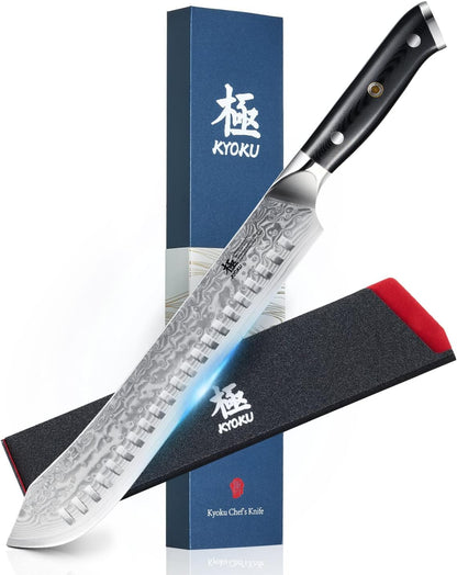 Gin Series 7" Santoku Knife, Japanese Chef Knife VG10 Damascus Stainless Steel Kitchen Knife with Silver Ion Blade G10 Handle Mosaic Pin