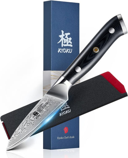 Gin Series 7" Santoku Knife, Japanese Chef Knife VG10 Damascus Stainless Steel Kitchen Knife with Silver Ion Blade G10 Handle Mosaic Pin