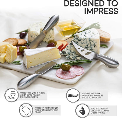 Lunar 6-Piece Premium Stainless Steel Cheese Knife Set