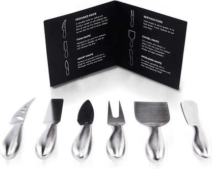 Lunar 6-Piece Premium Stainless Steel Cheese Knife Set
