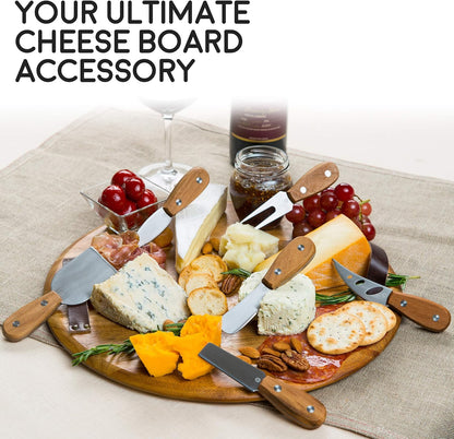 Lunar 6-Piece Premium Stainless Steel Cheese Knife Set