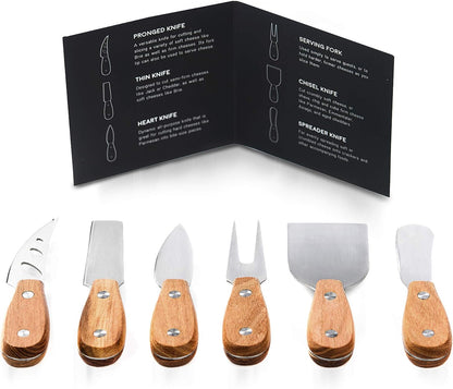 Lunar 6-Piece Premium Stainless Steel Cheese Knife Set