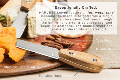 Lunar 6-Piece Premium Stainless Steel Cheese Knife Set