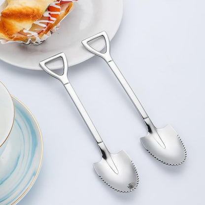 3-Pack Stainless Steel Grapefruit Spoons with Serrated Edges and Hole Design 6.18In Fruit Scraping Spoons for Kitchen and Dining