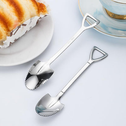 3-Pack Stainless Steel Grapefruit Spoons with Serrated Edges and Hole Design 6.18In Fruit Scraping Spoons for Kitchen and Dining