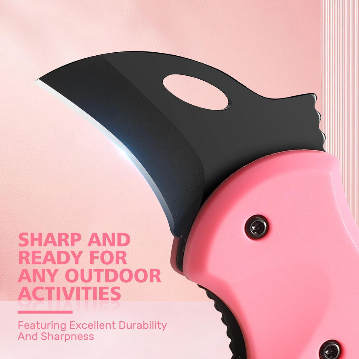 Donut Folding Pocket Utility Knife,1.34''Blade Small EDC Knife,Pink Pocket Knife for Women Men,Cute Folding Knife Box Cutter，Perfect Christmas Gift for Women（Donut）